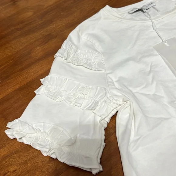 Endless Rose White Ruffle Sleeve Shirt - Picture 5 of 8